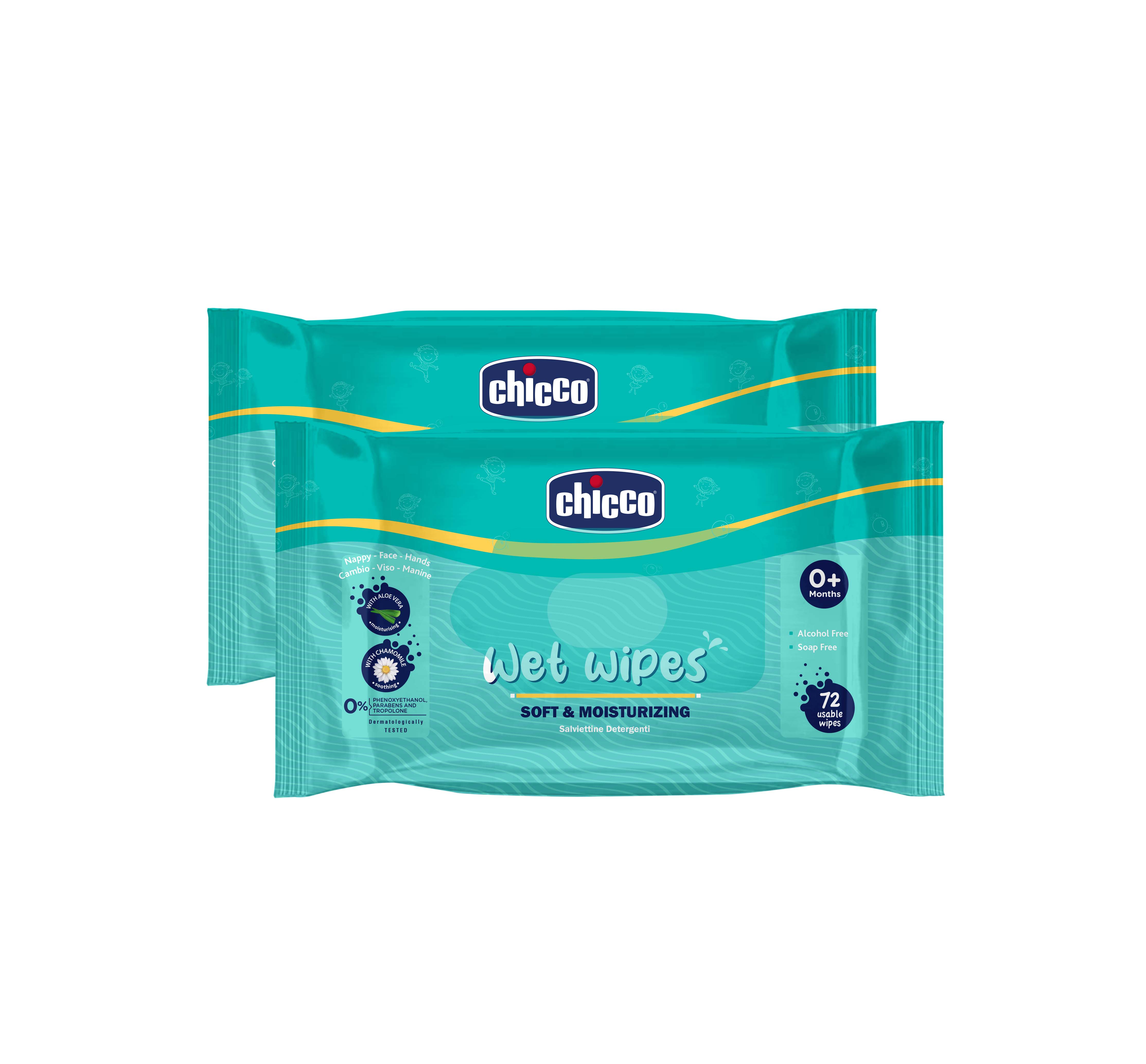 Chicco Wetwipes Pack of 8-144 PCS